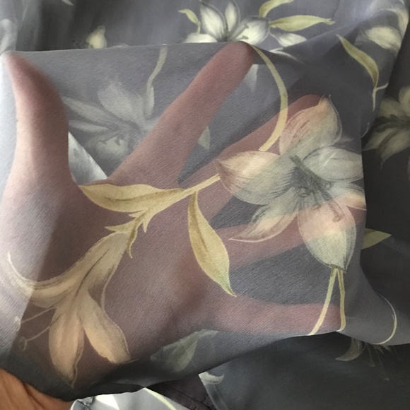 CHARTER CLUB Floral Maxi Dress Purple Sheer Short Sleeve Women’s Plus Size 20 2X - Picture 15 of 16